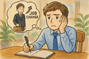 転職に悩む若者