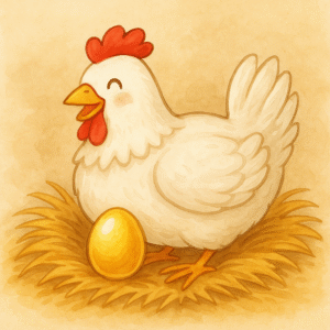 菌の卵を産む鶏