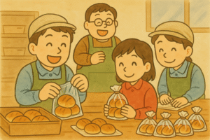 就労継続支援B型で幸せそうに働く知的障がいをもった人たち