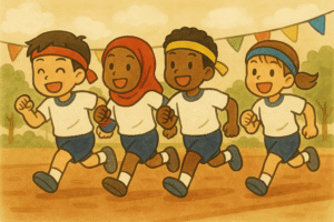 外国籍児童とともに楽しむ運動会