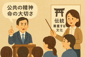 政治の中から「教育の理想をはっきりさせる必要がある」という声が上がりました。