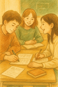 グループワークで学びを深める学生