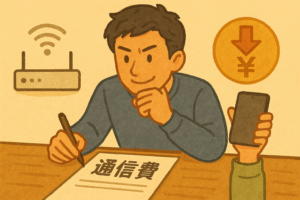 通信費見直しに取り組む先生