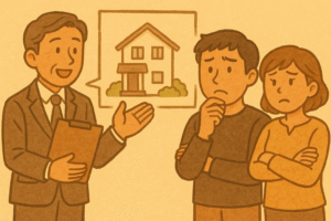 住宅の維持費について心配する教員夫婦