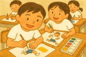 先生の描き方マネしたら、うまく描けた！