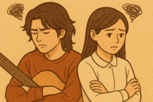 別の女性との遊びを巡って喧嘩も絶えず、若い恋は１年足らずで終わります