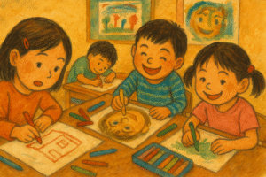 構図・形・色の描き方”を段階的に教える授業法