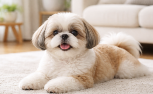 シーズーは比較的落ち着いた性格で、家庭の中でゆったり過ごすことが得意な犬