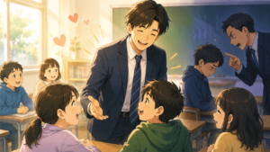 心理学的には、教師の感情は子どもに伝染する