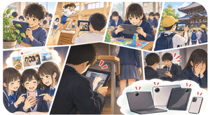 今の学校には、1人1台の学習用端末があります