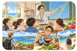 平日は学校で働き、休日には海へ行き、離島へ旅行し、沖縄の文化や食を楽しむ。そんな1年を経験できるなら、多少収入が下がっても十分魅力があります。